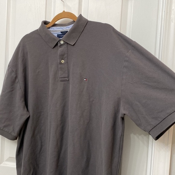 Tommy Hilfiger Men's Gray Cotton Short Sleeve Polo Size XXL - Picture 4 of 11